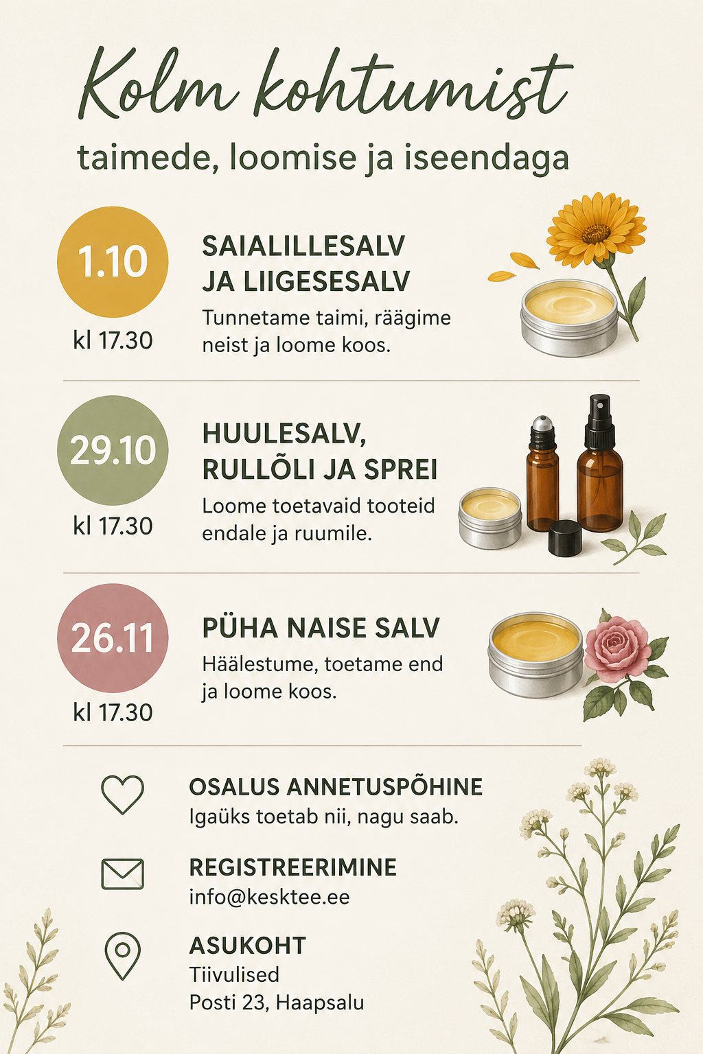Saialillesalvi ja liigesesalvi töötuba 4053495d f80e 4ef5 ba03 9712f2842c8c